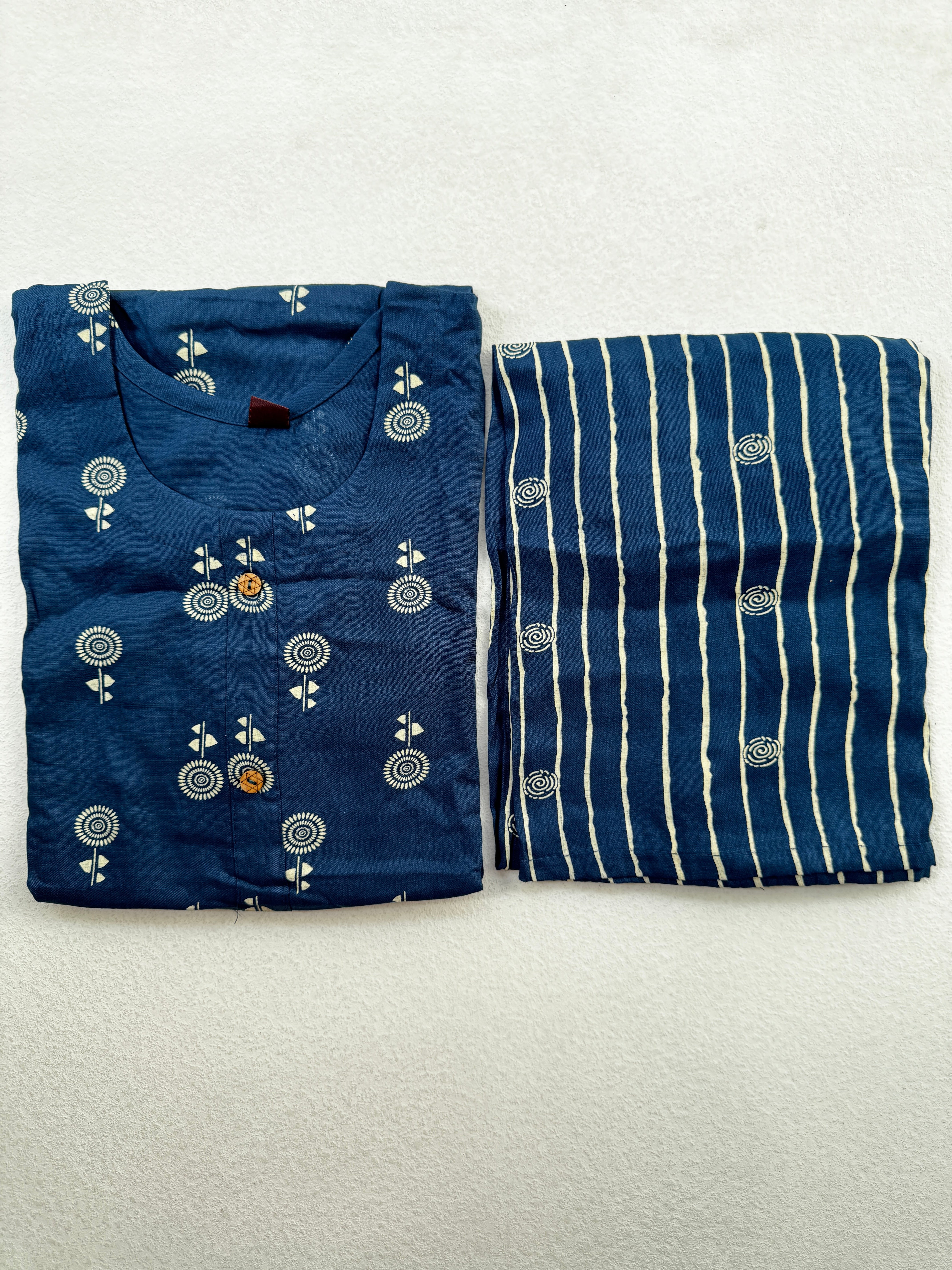 NAVY BLUE ETHNIC FLORAL EVERYDAY WEAR