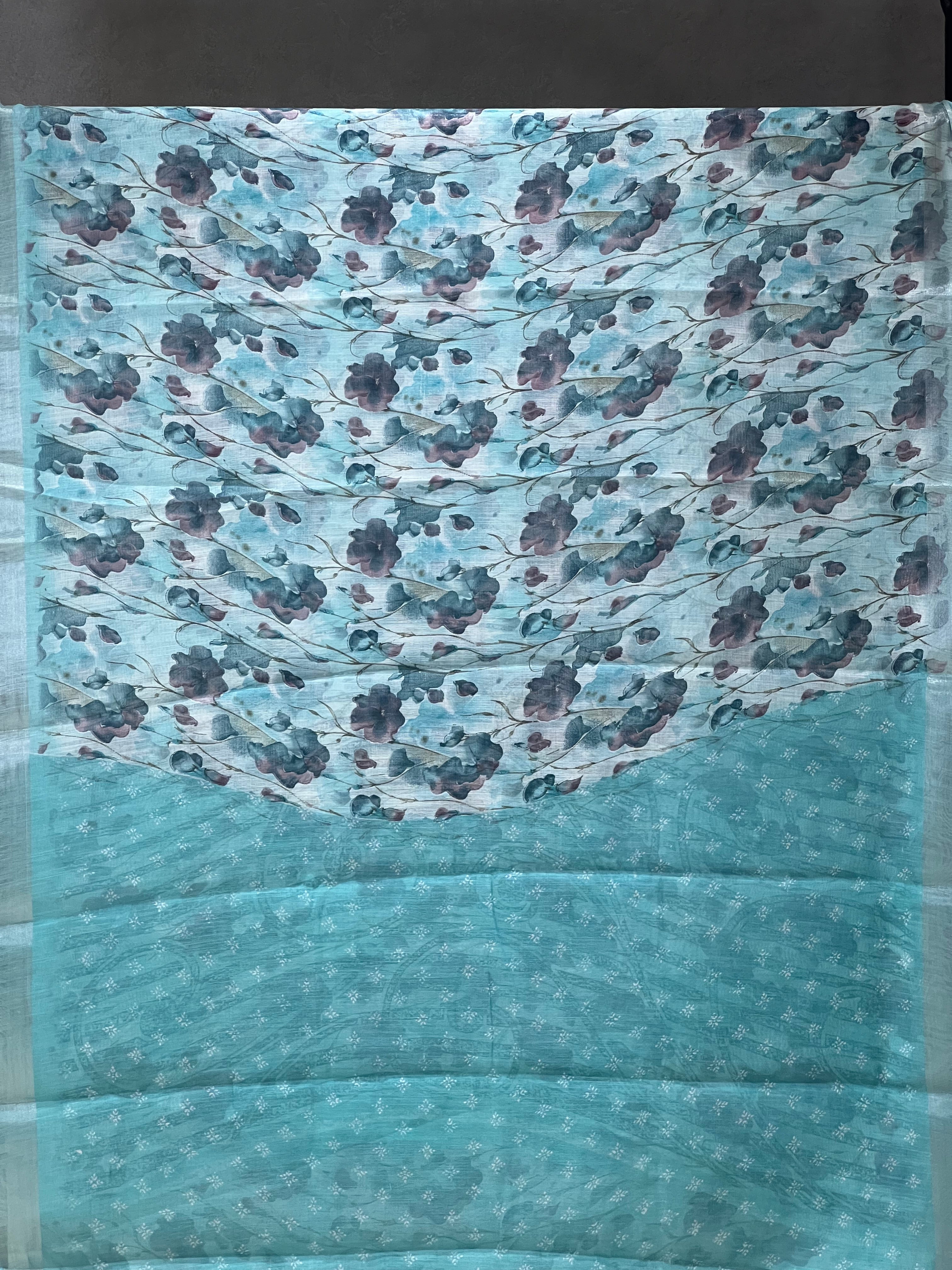 SEMI LINEN SAREE - 6207