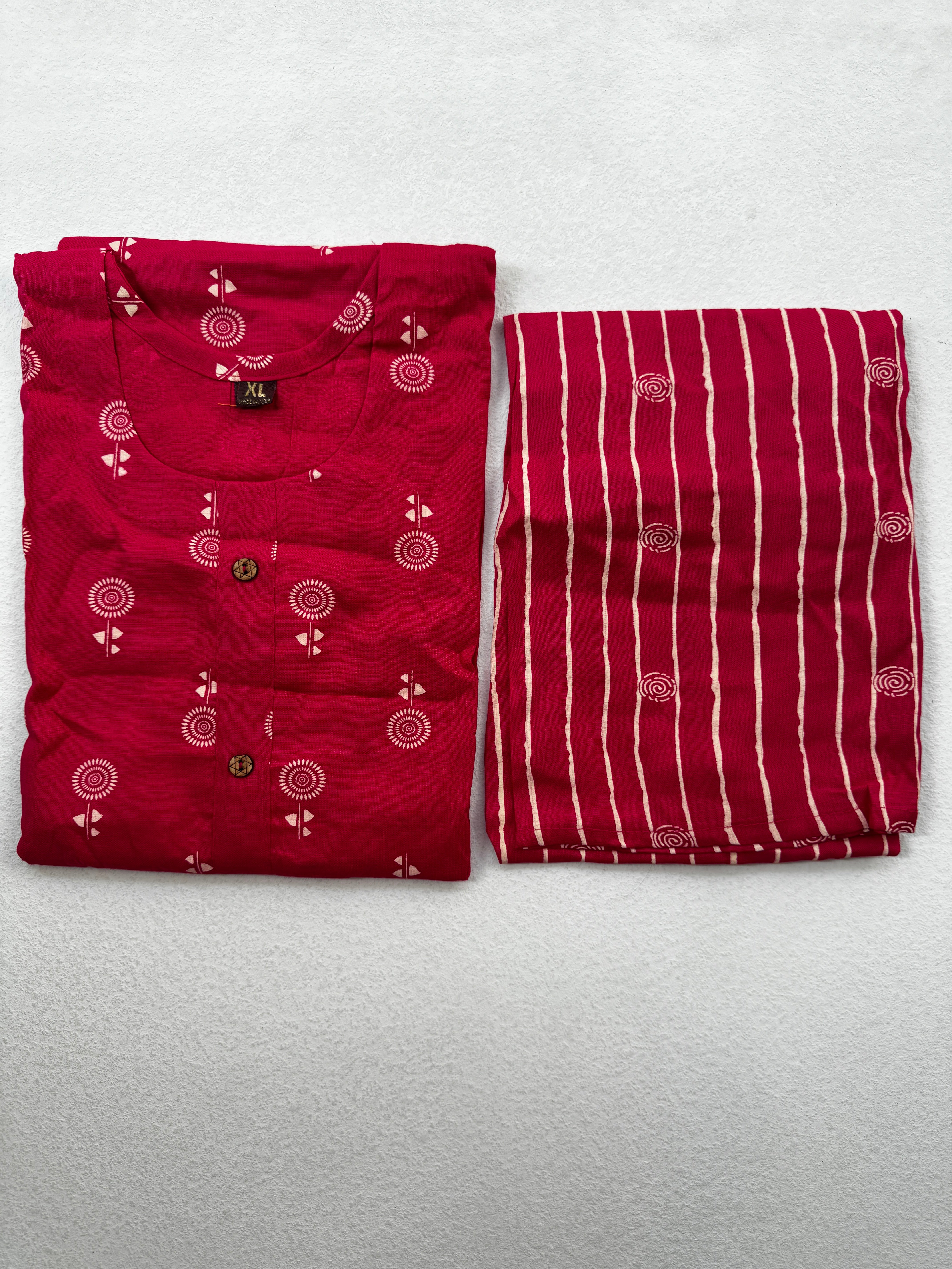 HOT PINK ETHNIC FLORAL EVERYDAY WEAR