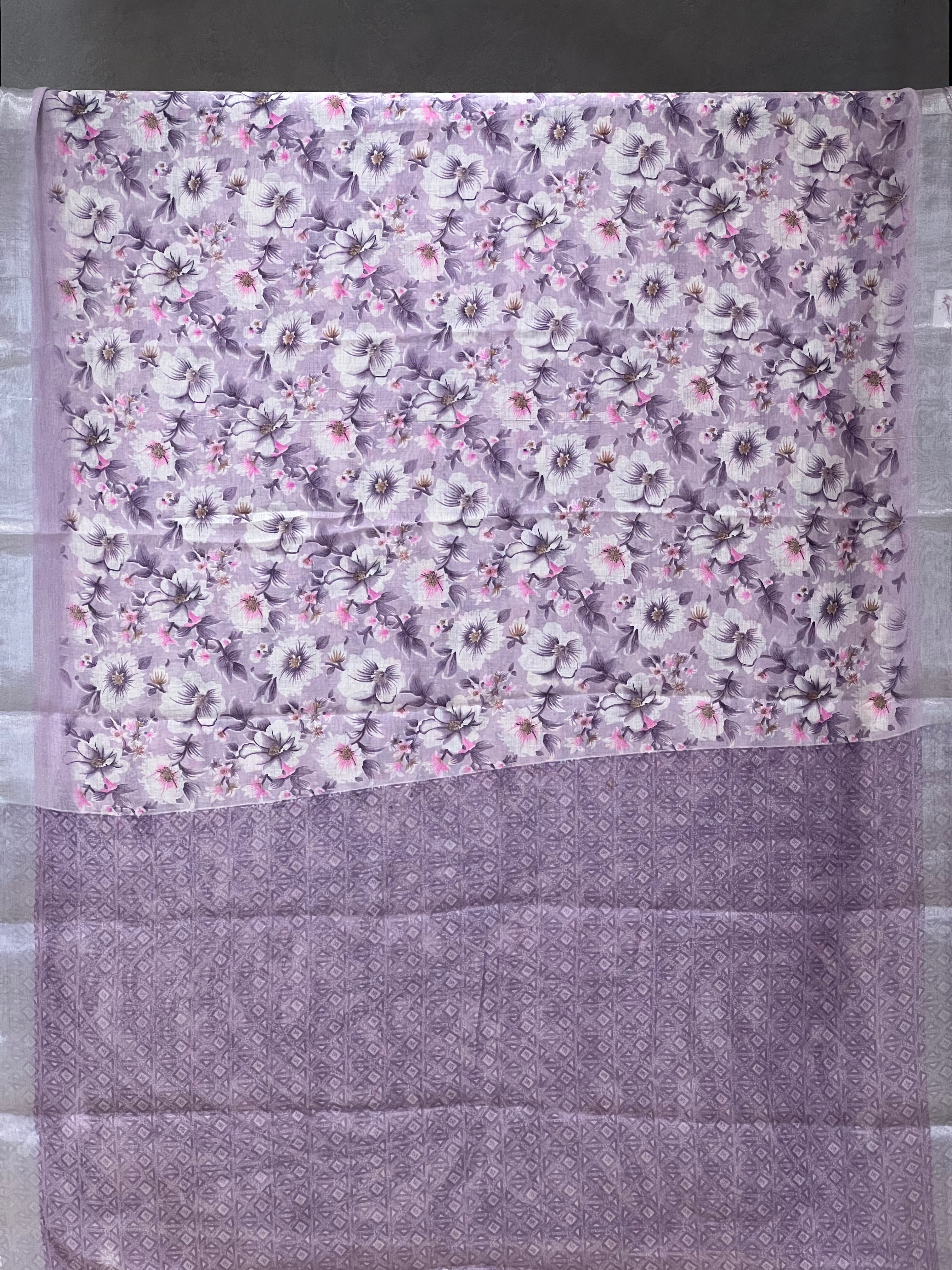 SEMI LINEN SAREE - 6066