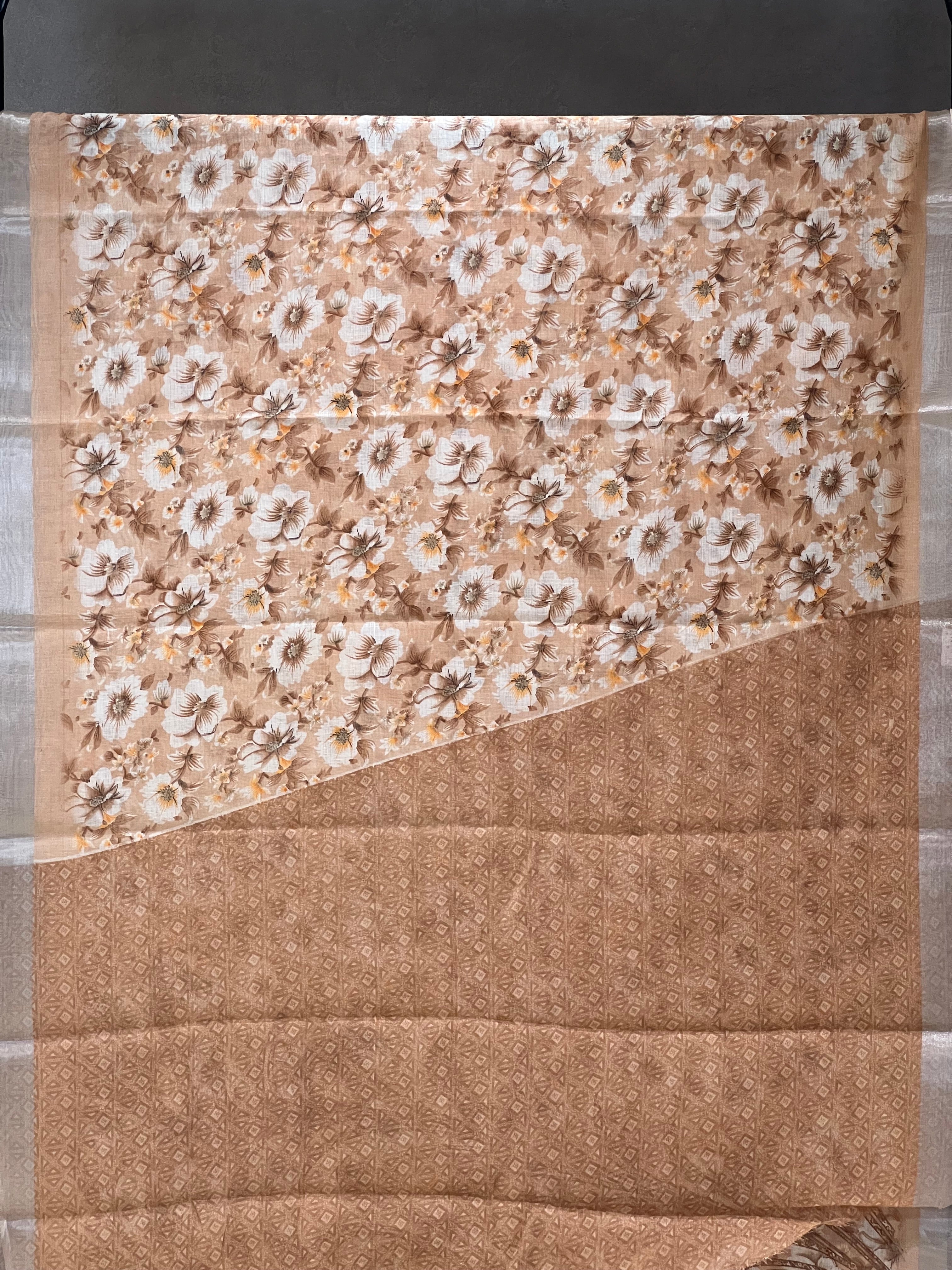 SEMI LINEN SAREE - 6066