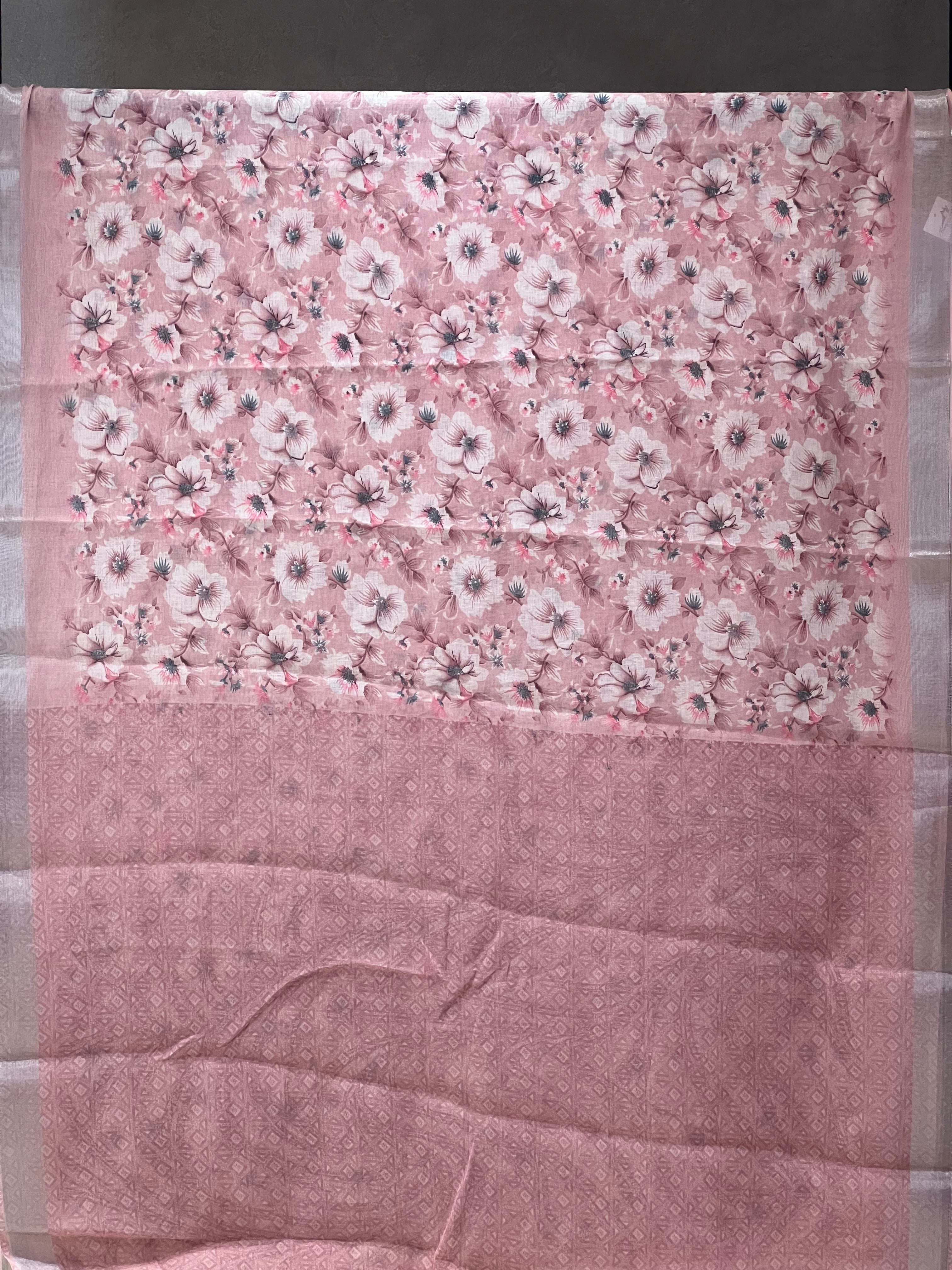 SEMI LINEN SAREE - 6066