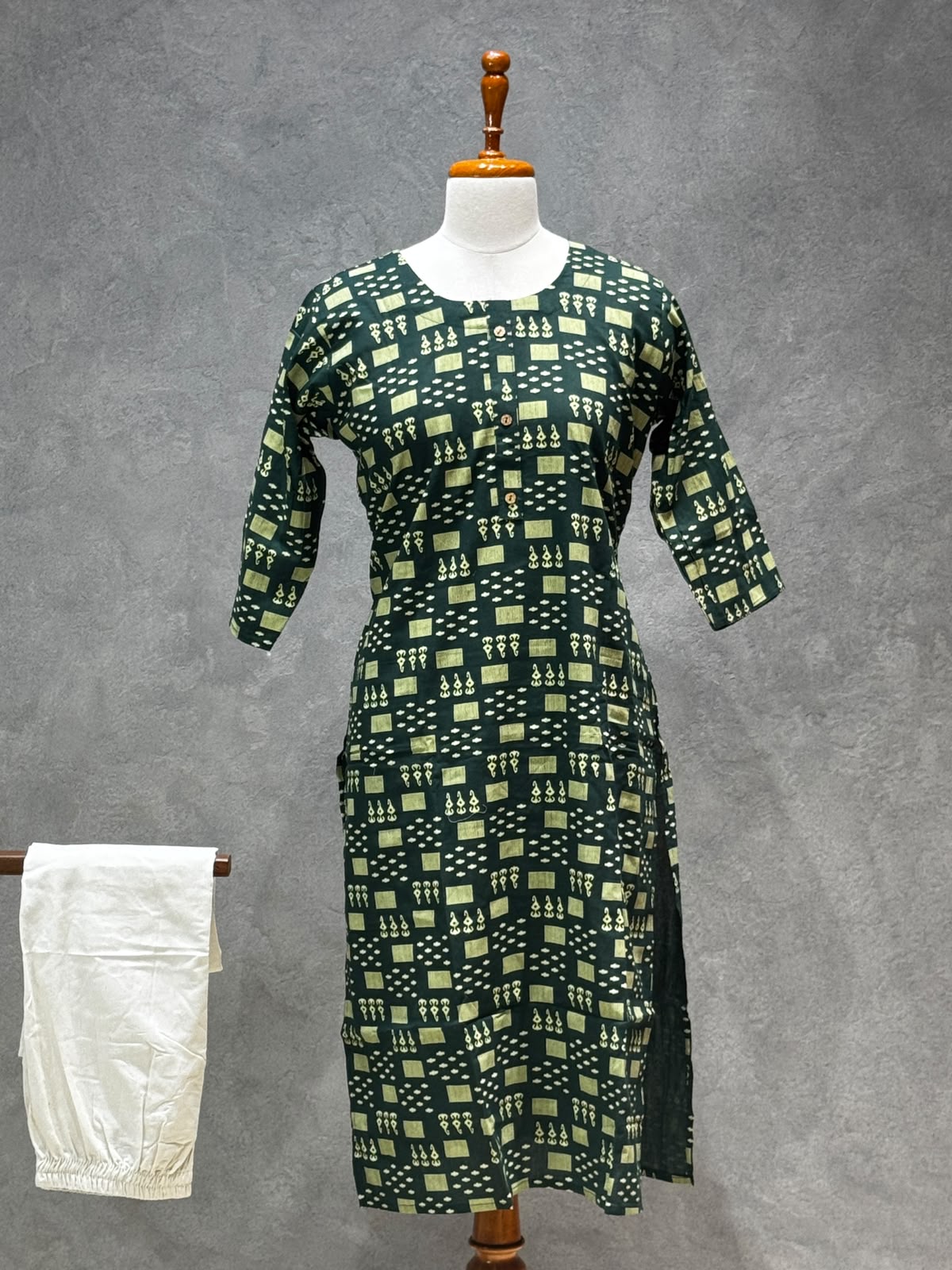 KURTHA SET GREEN