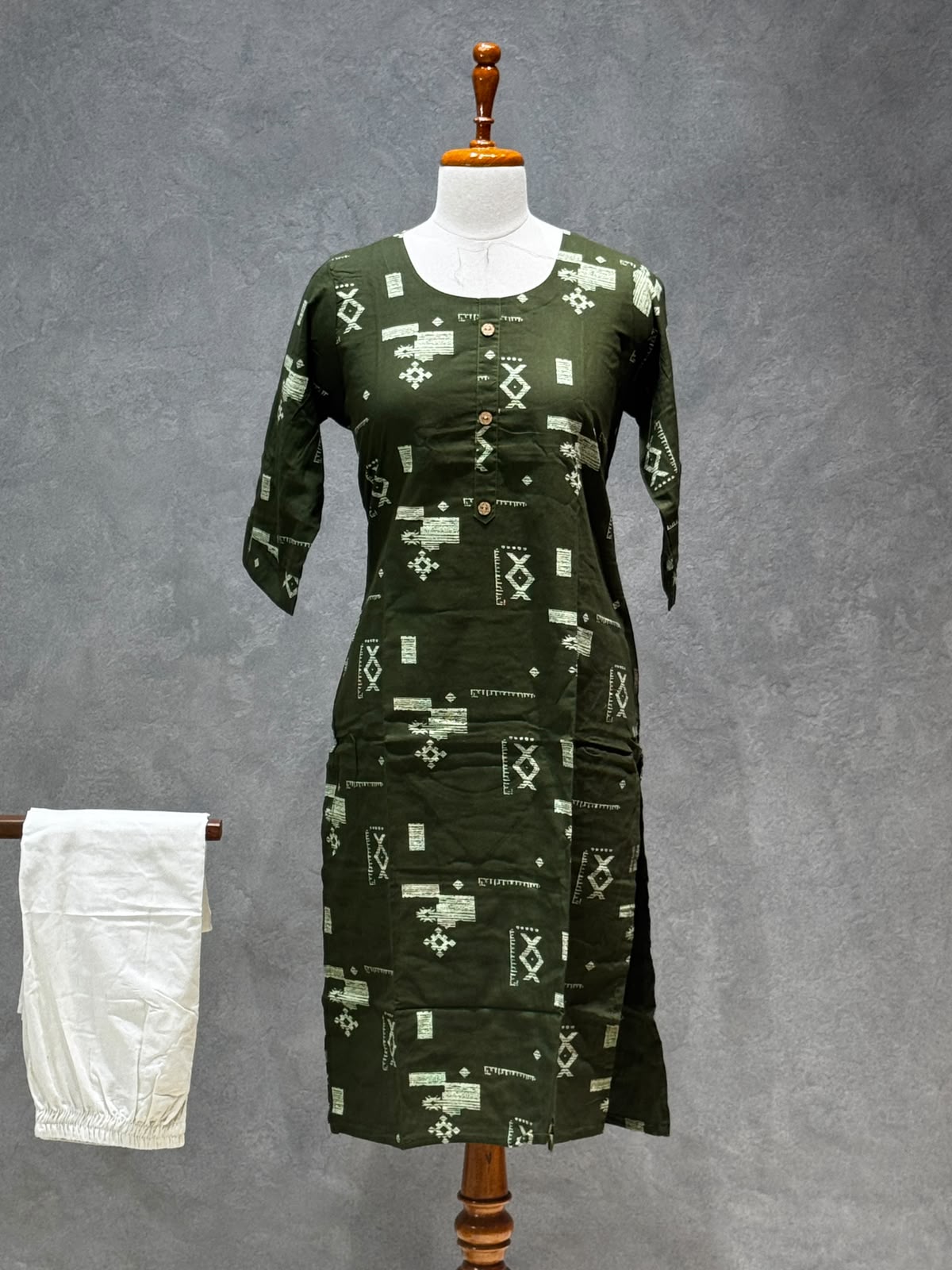 KURTHA SET GREEN
