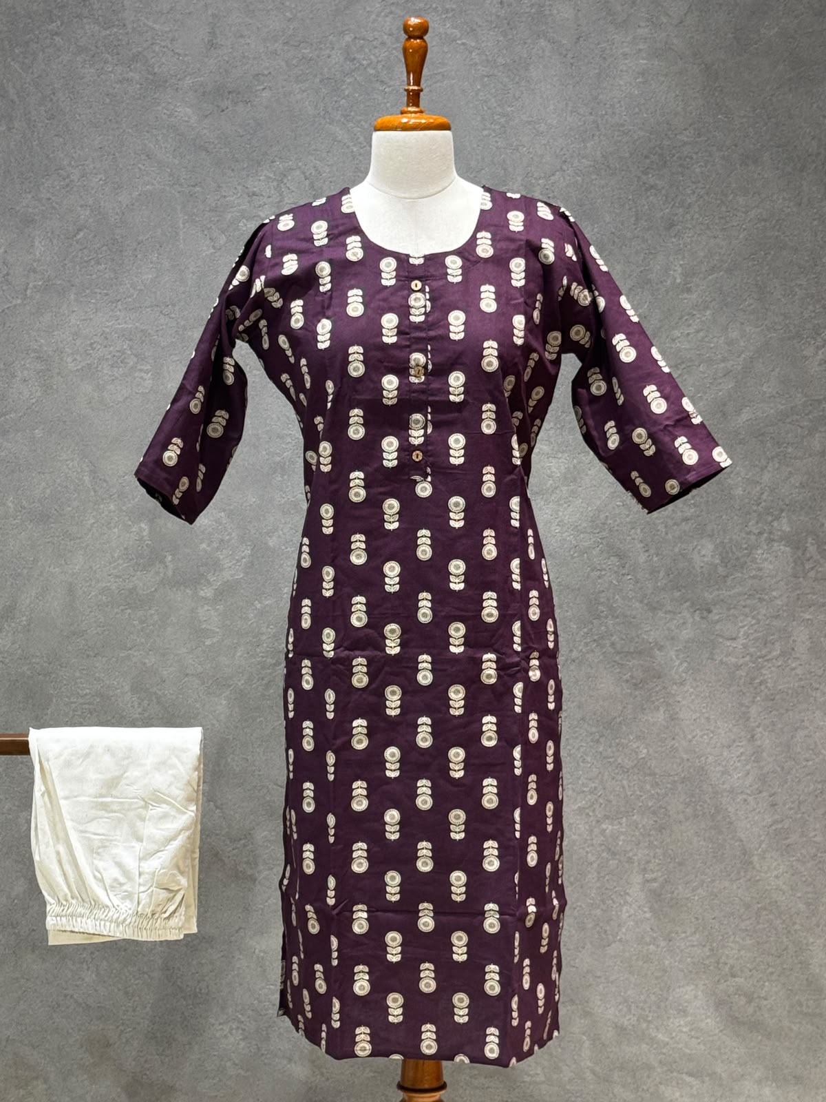 KURTHA SET DARK PURPLE