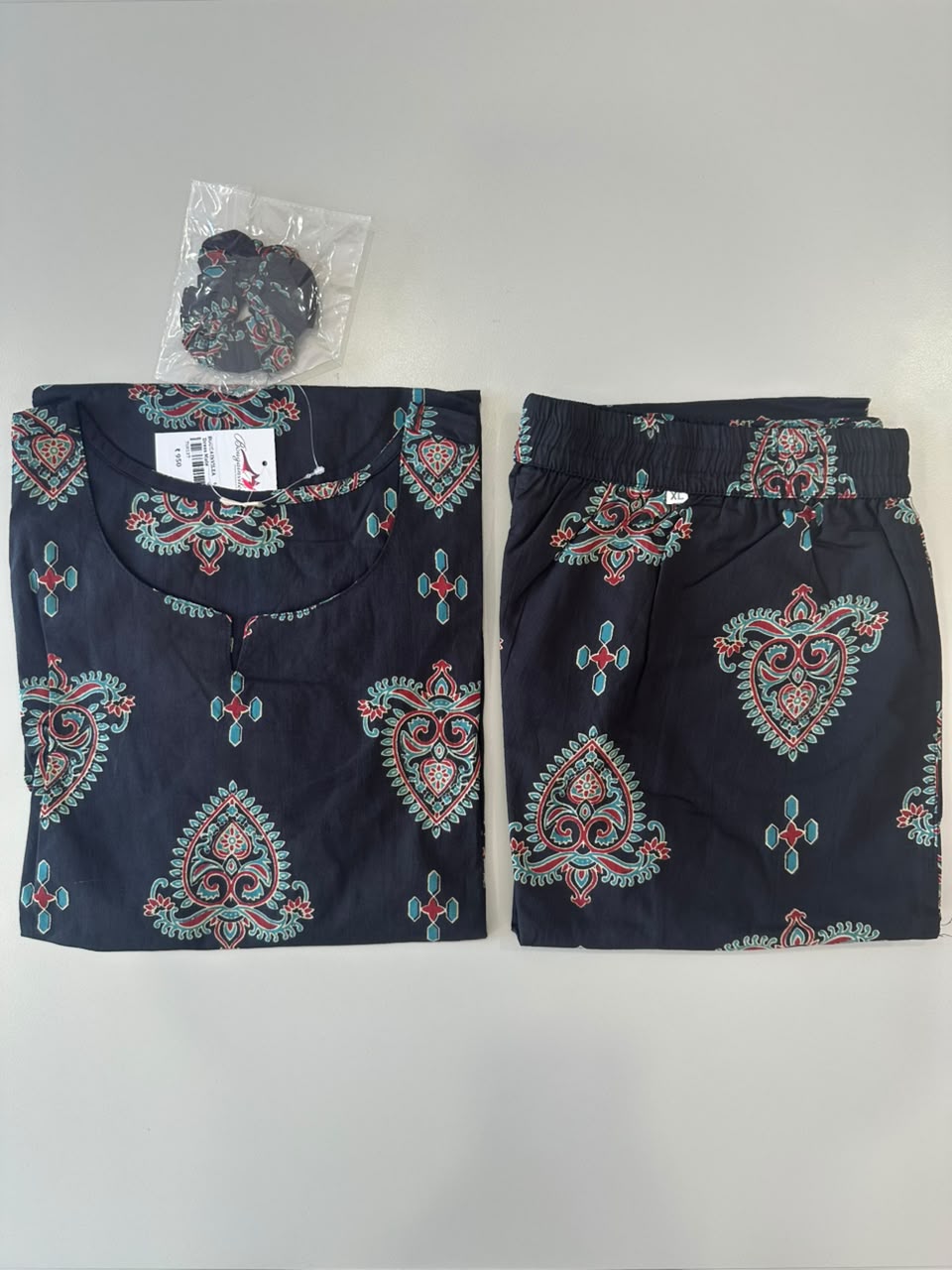 BLACK PRINTED COTTON CO-ORD SET