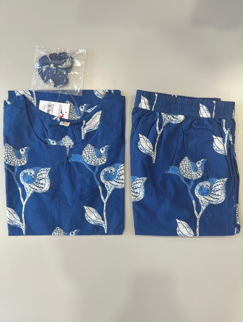 INDIGO BLUE PRINTED COTTON CO-ORD SET