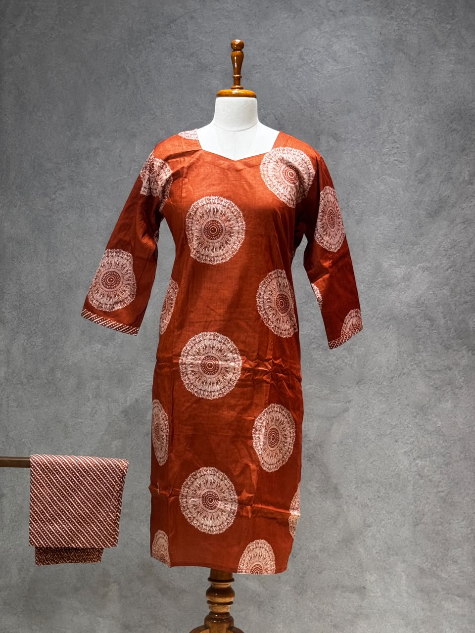 RUSTIC TERRACOTTA PRINT SALWAR SET