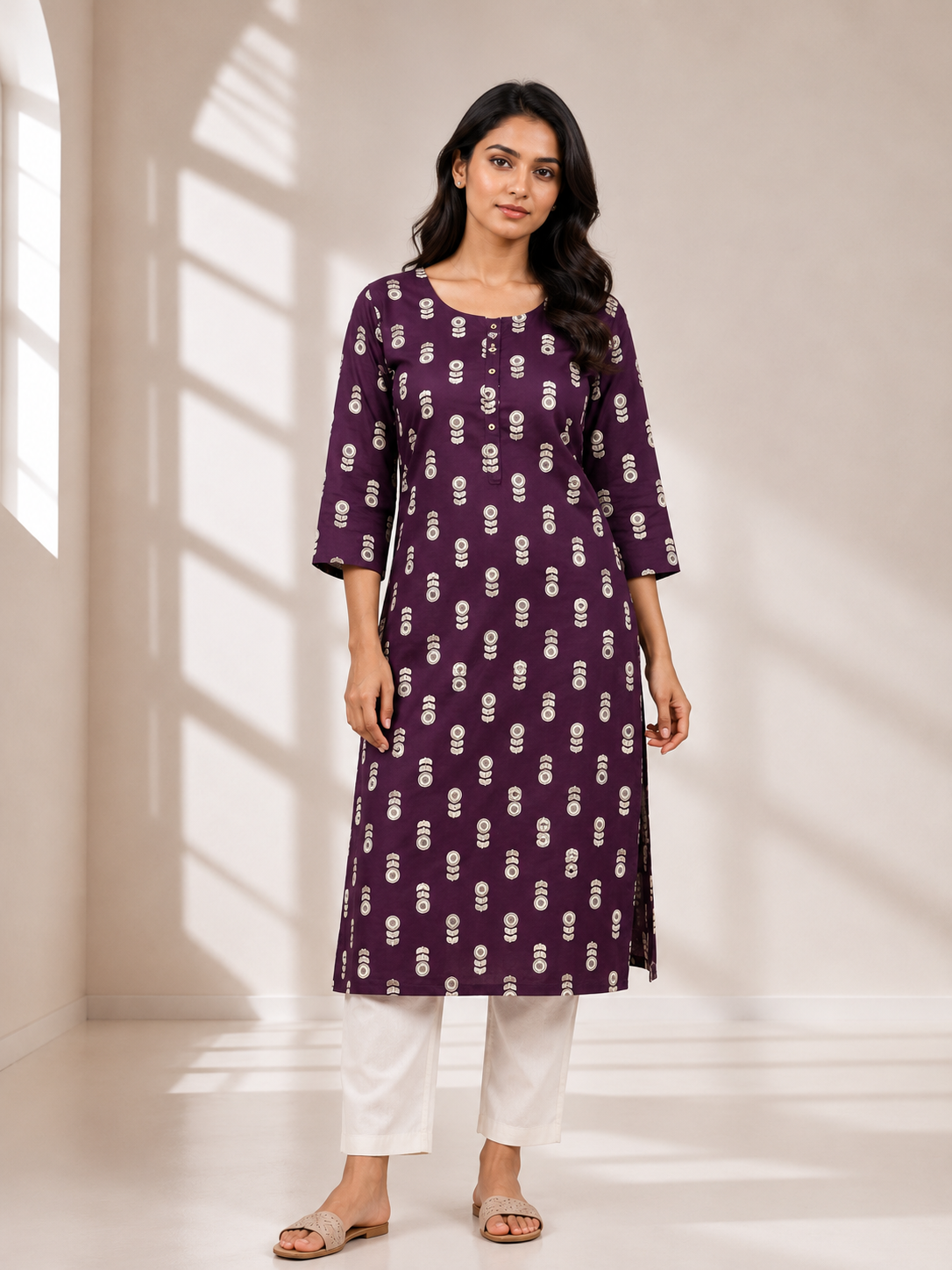 KURTHA SET DARK PURPLE