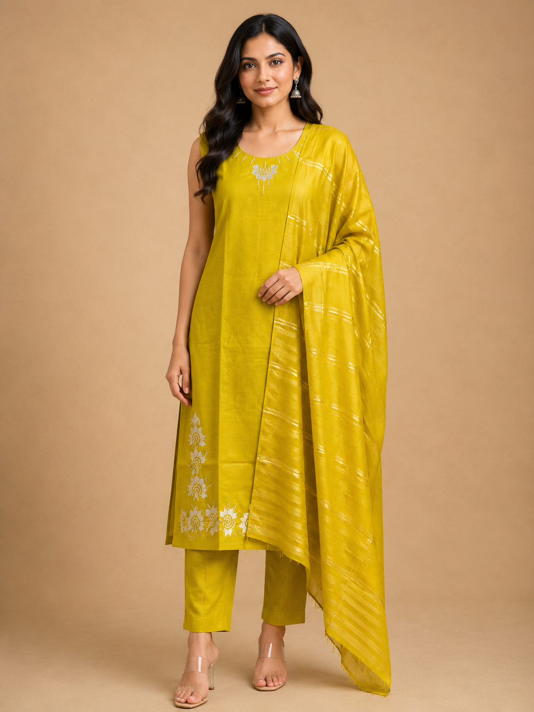 VATICAN SILK SALWAR SET (MUSTARD GOLD)