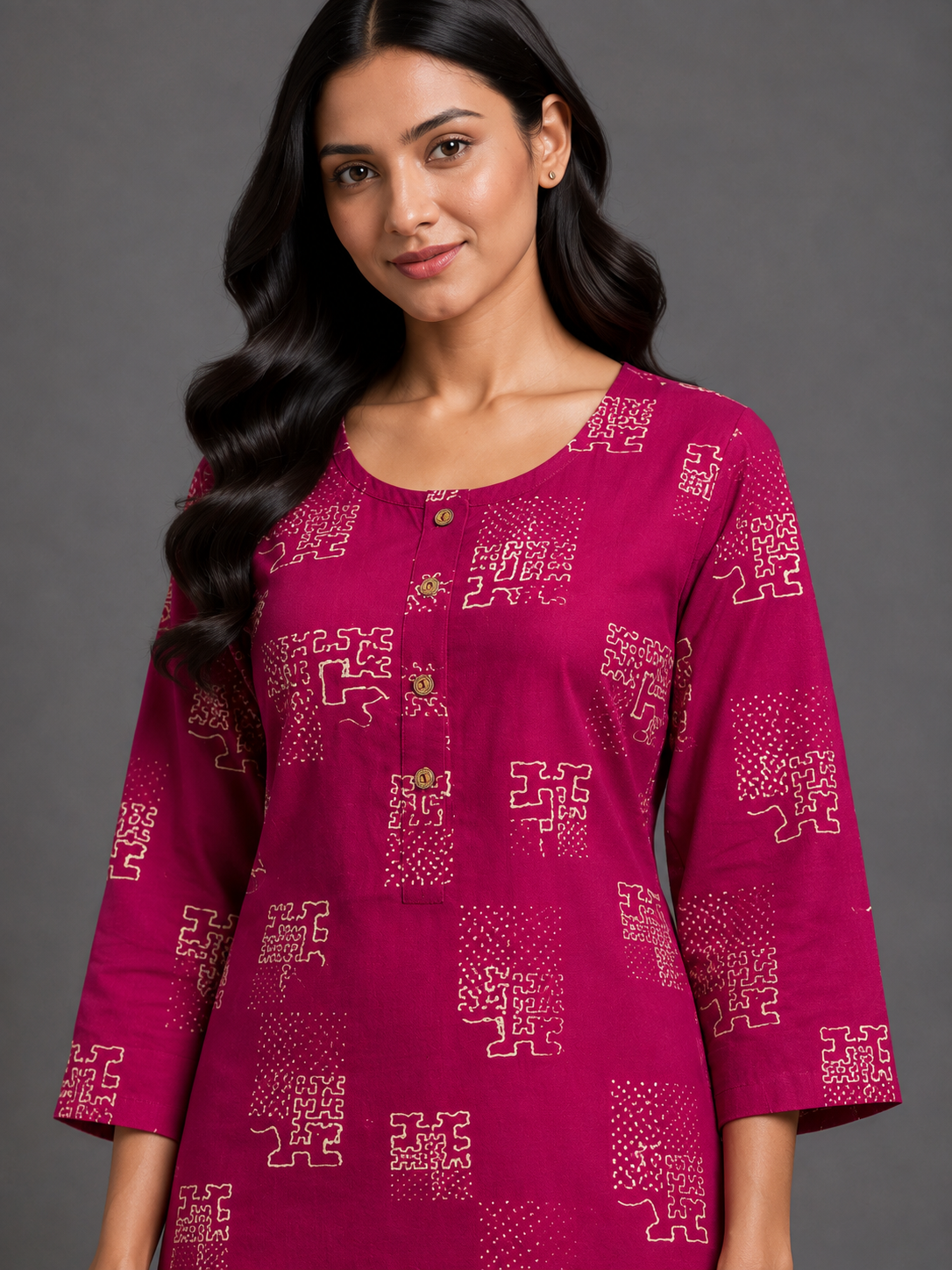 CASUAL WEAR ART PINT KURTHI SET