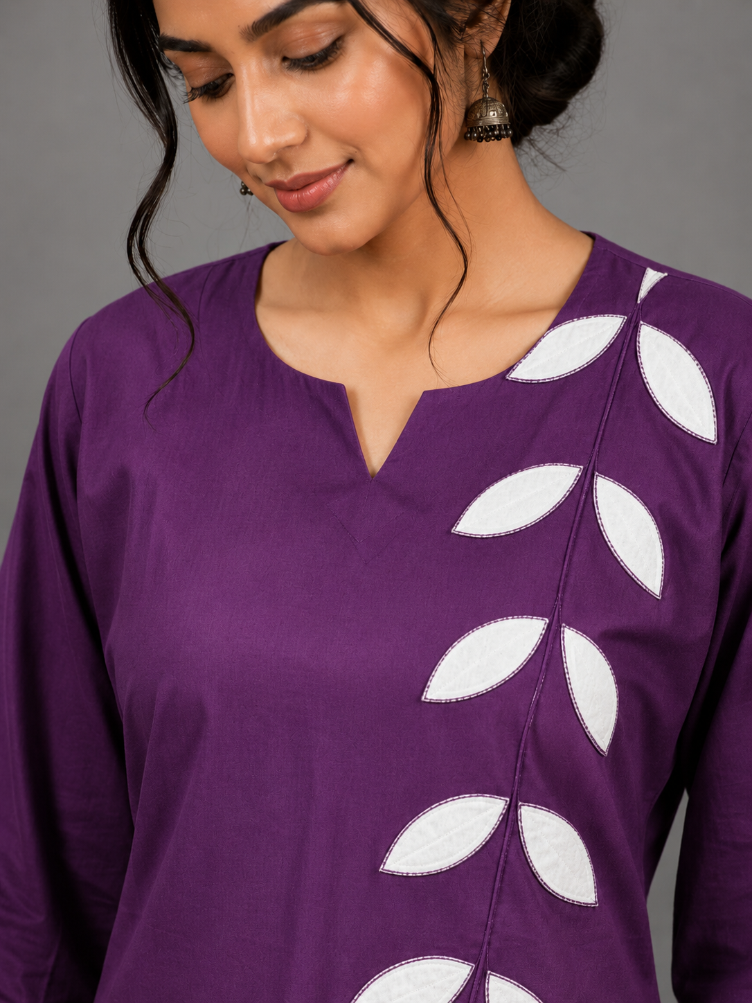 KURTHA SET ( EGGPLANT PURPLE)