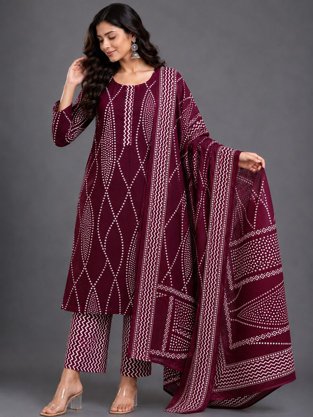 SALWAR SET - DEEP MAROON