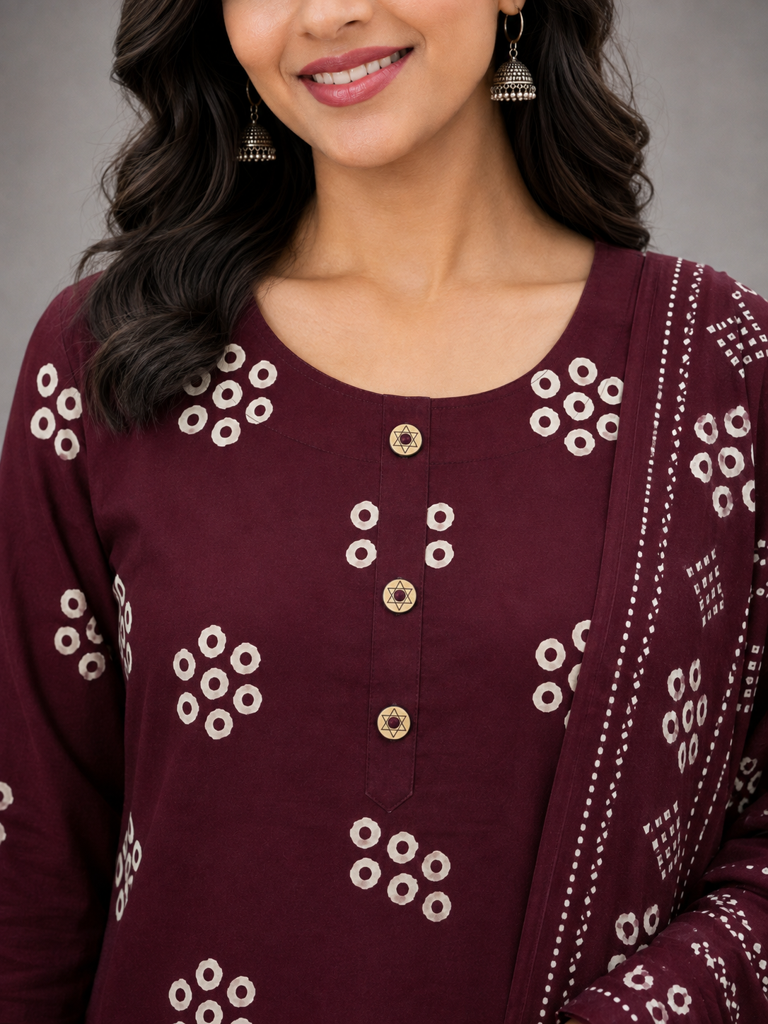 SALWAR SET (BURGUNDY)