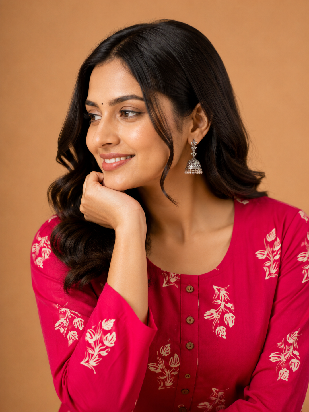 PINK FLORAL PRINT CASUAL WEAR