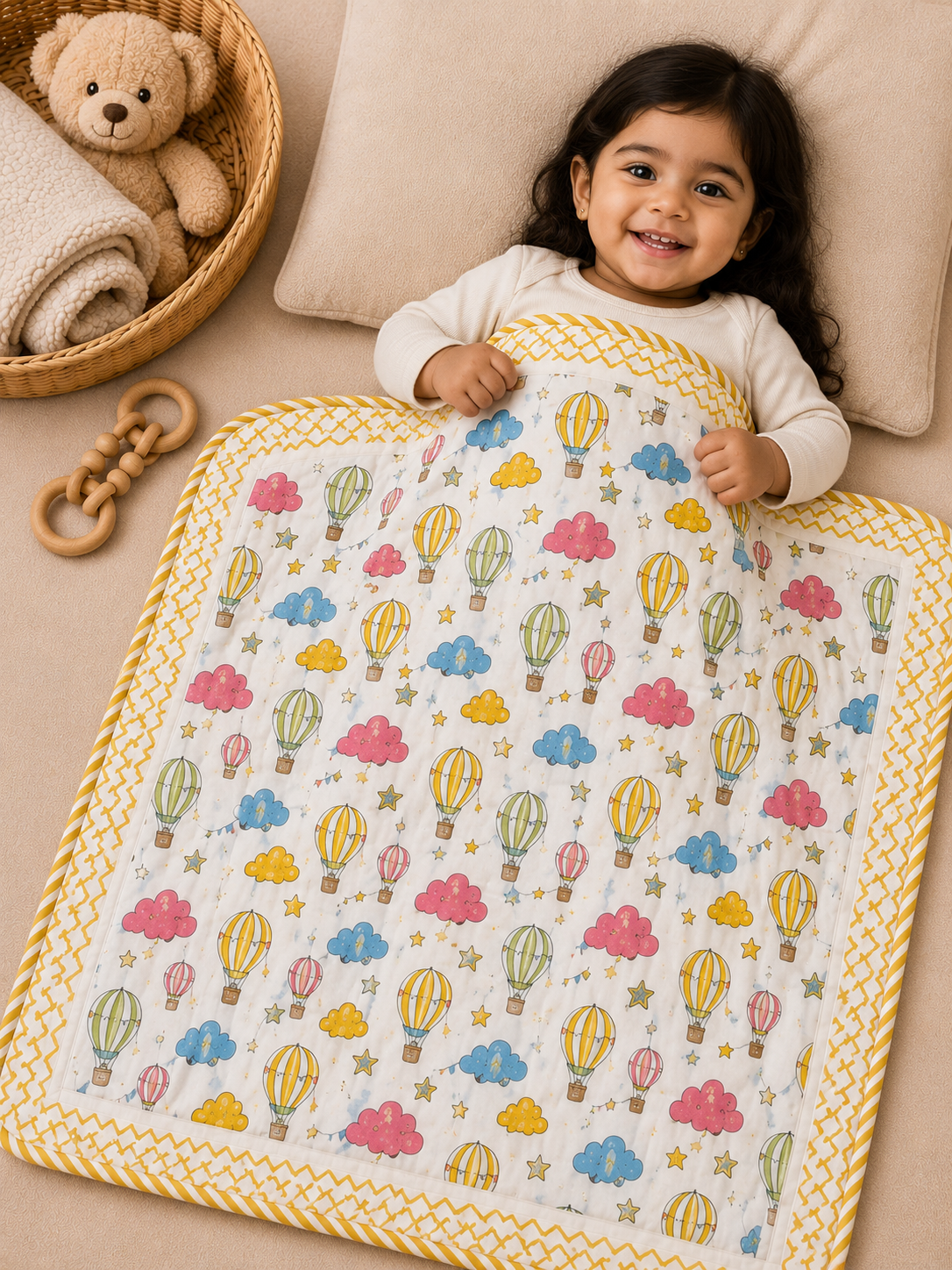 BABY COTTON DOHAR – SKY BALLOON DREAMS