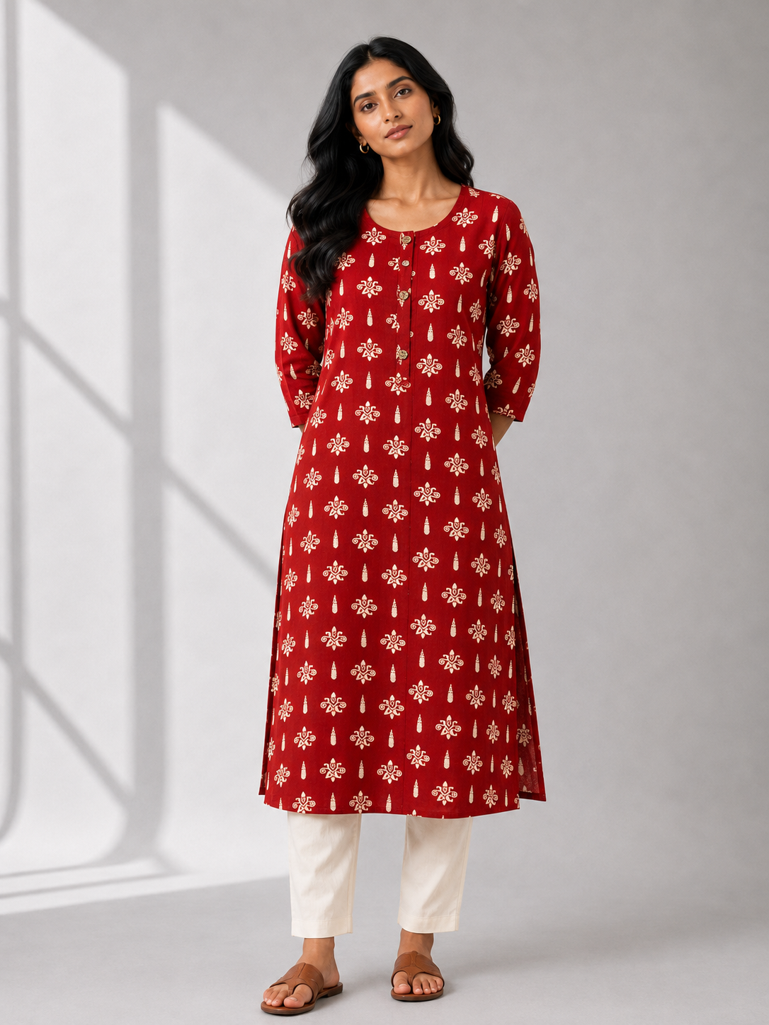 KURTHI SET-ORANGE