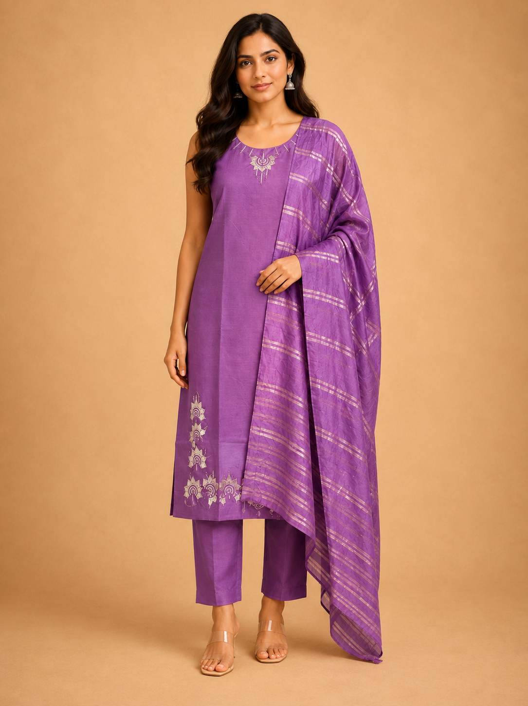VATICAN SILK SALWAR SET (PURPLE)