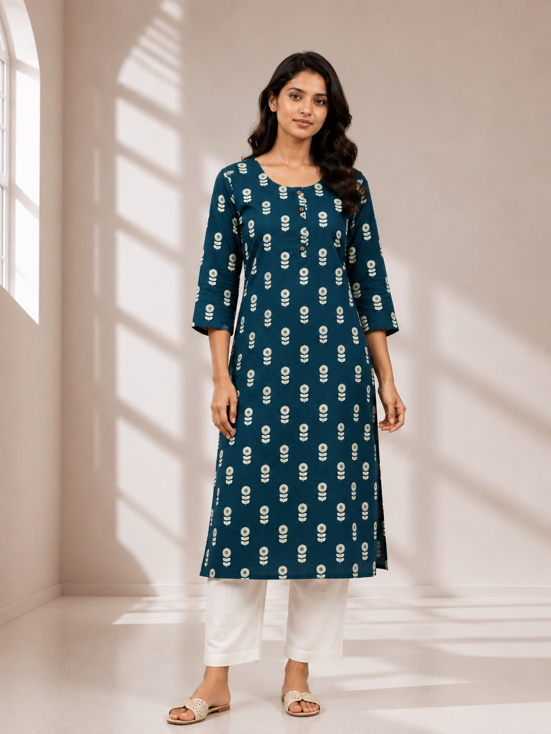 KURTHA SET GREEN