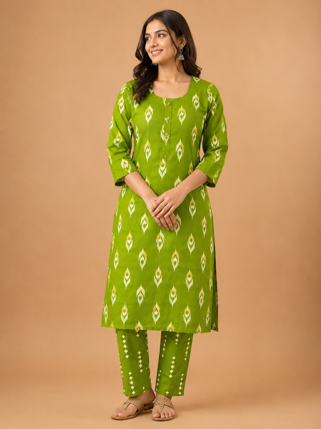 GREEN LEAF PRINT CASUAL WEAR