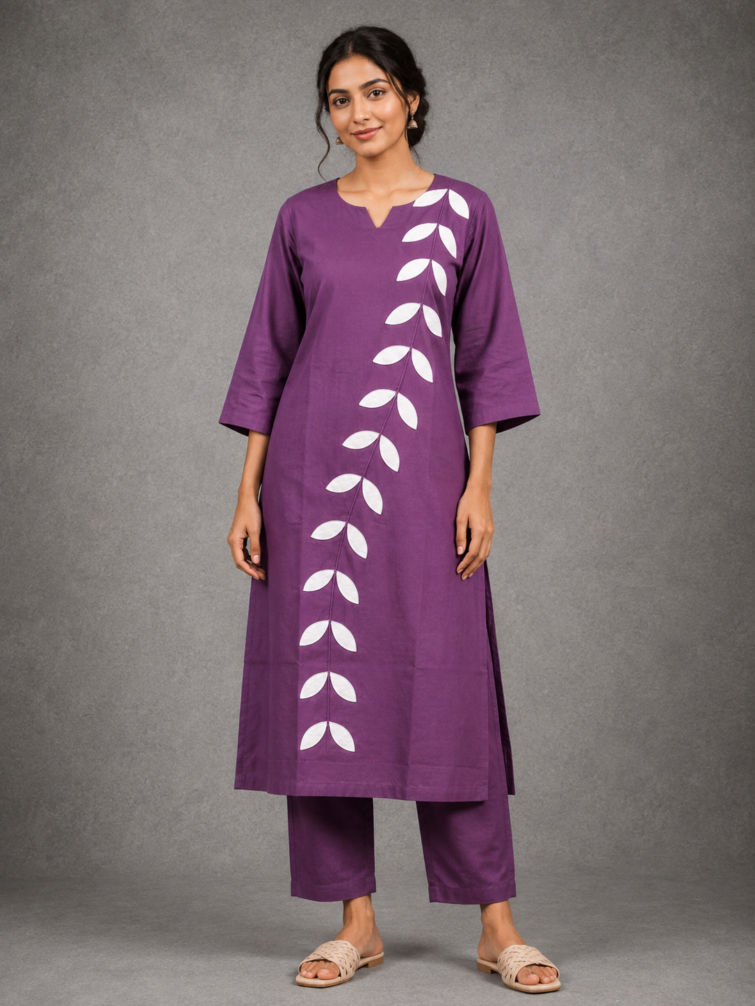 KURTHA SET ( EGGPLANT PURPLE)