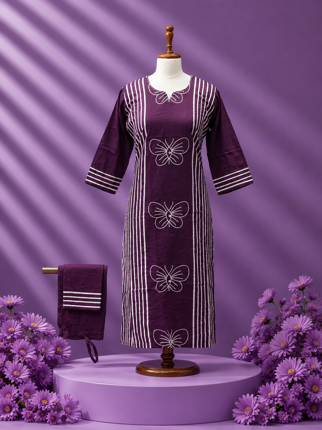 KURTHI SET 5.15 EGGPLANT PURPLE