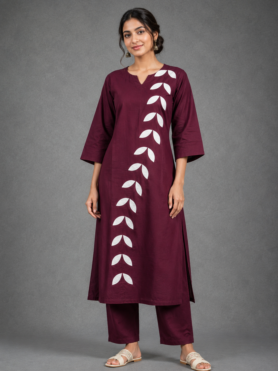 KURTHA SET (MAROON)