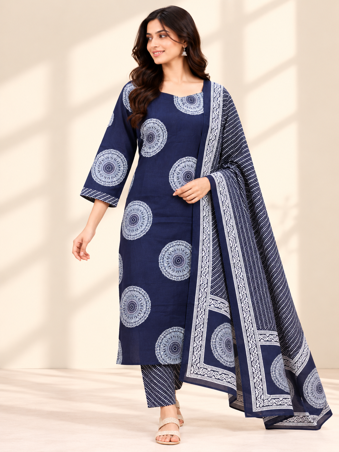 MIDNIGHT INDIGO MANDALA SALWAR SET