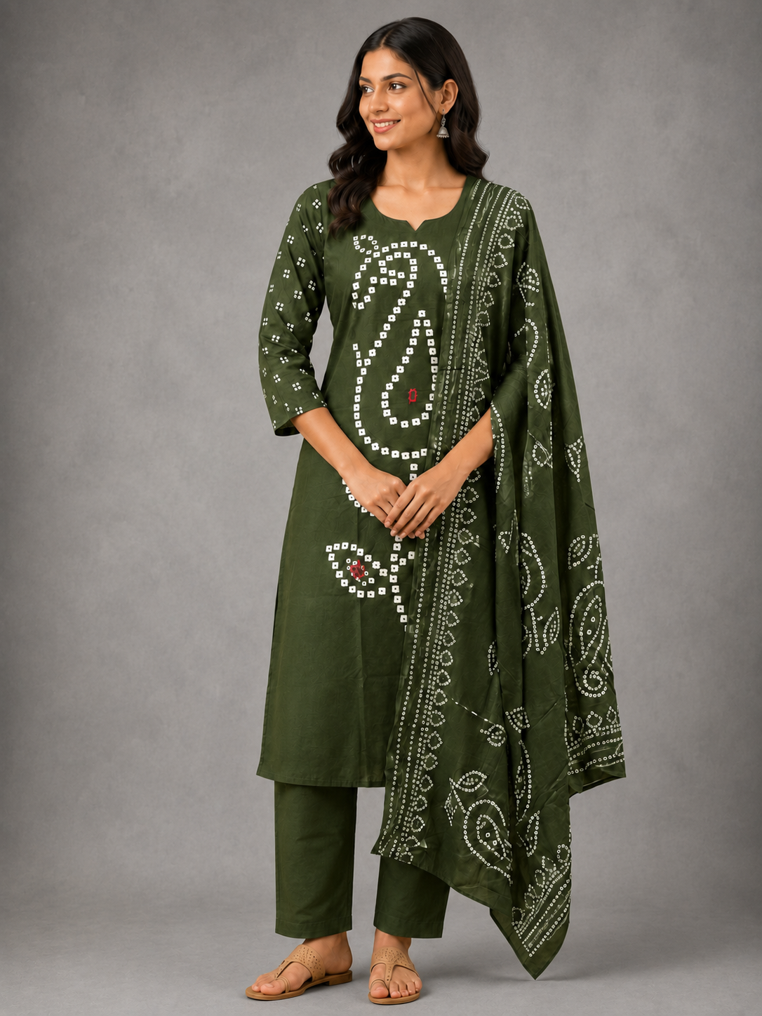 OLIVE GREEN SALWAR SET