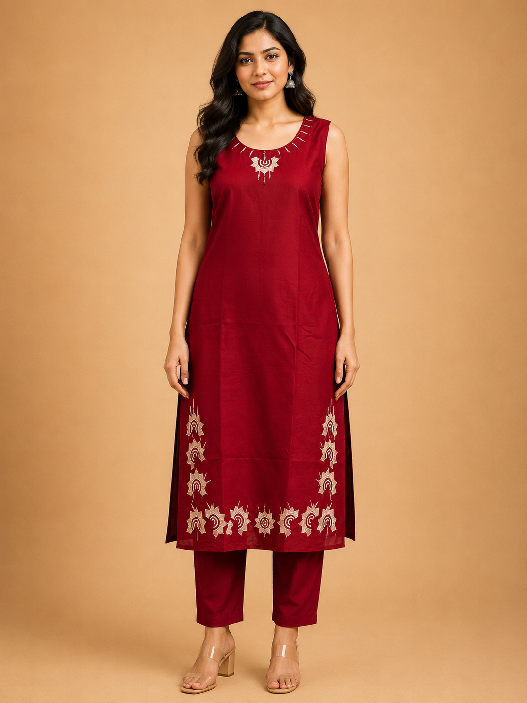 VATICAN SILK SALWAR SET (MAROON)
