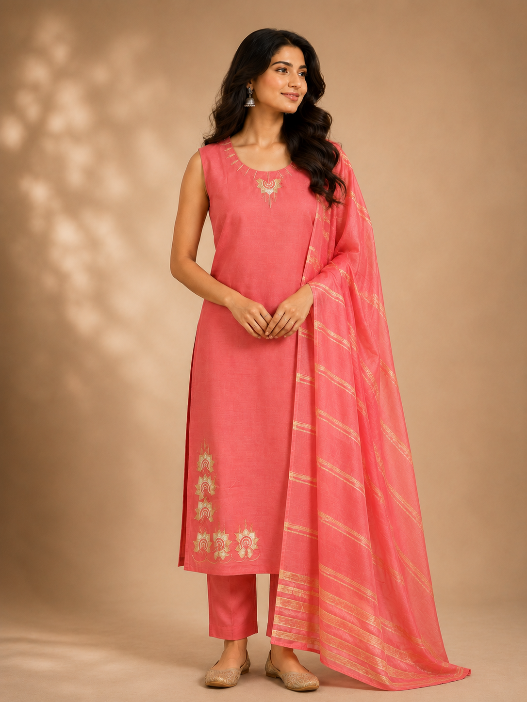 VATICAN SILK SALWAR SET (ROSEWOOD PINK)
