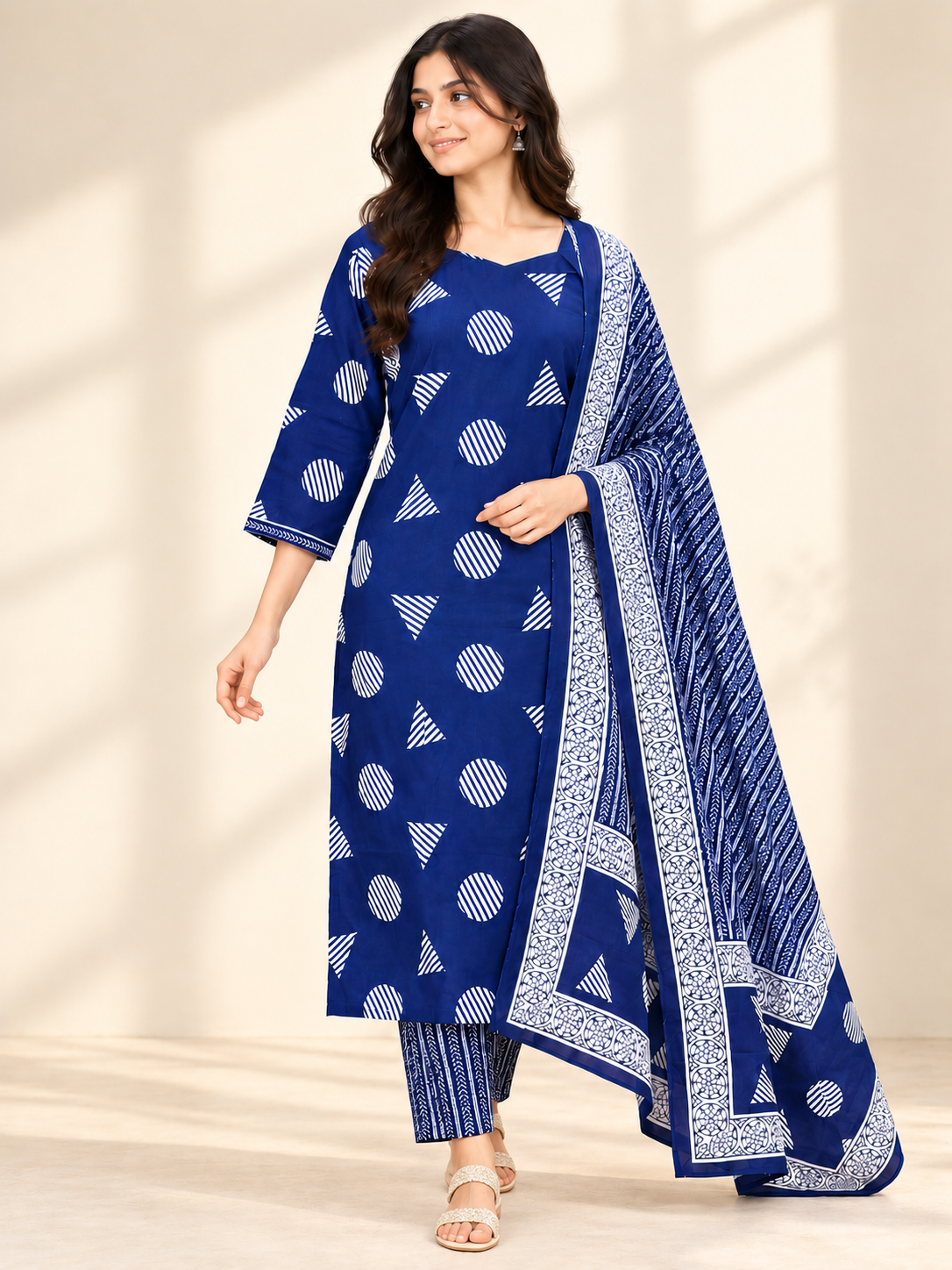 INDIGO GEOMETRY SALWAR SET