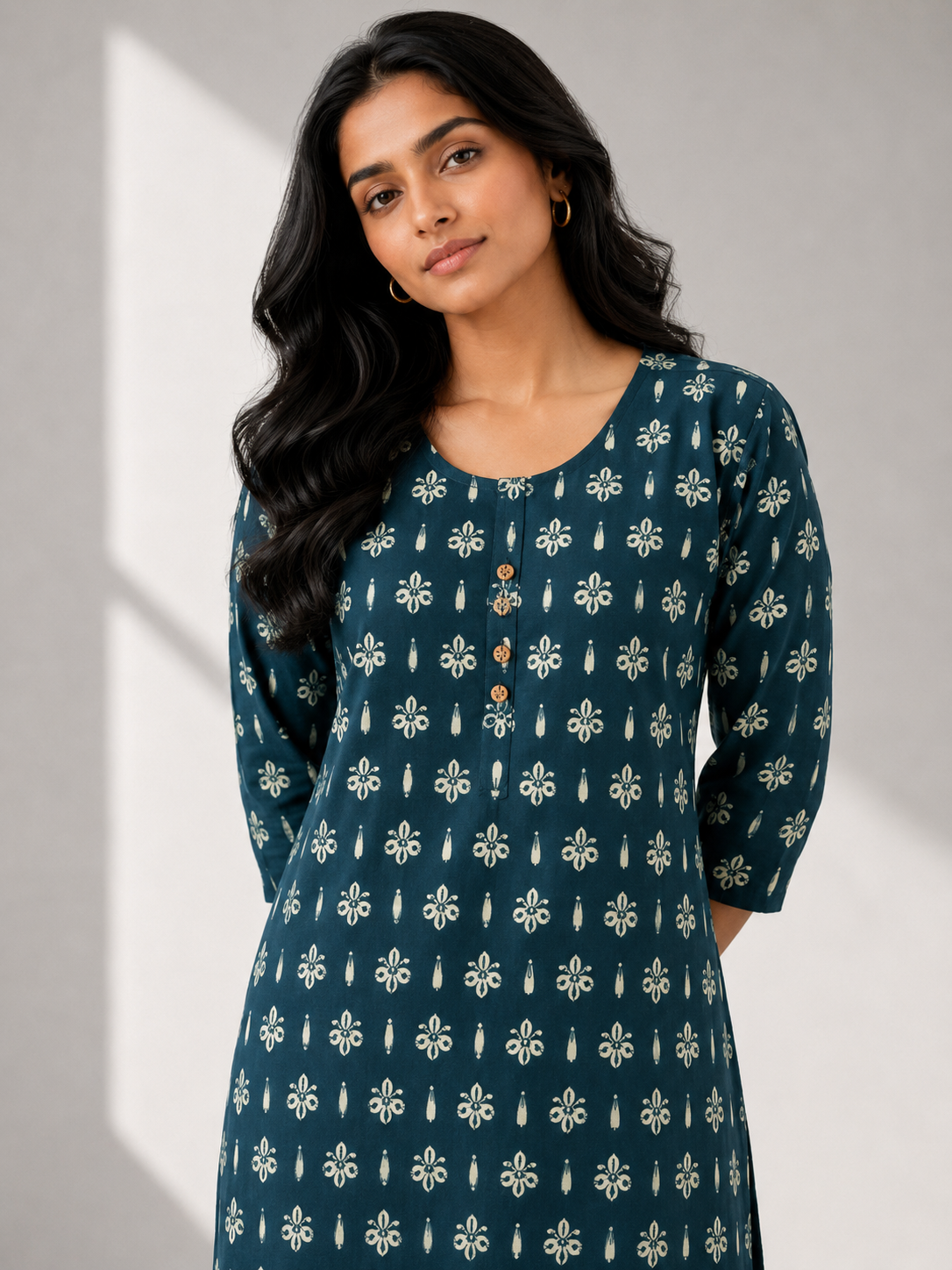 KURTHA SET DARK GREEN
