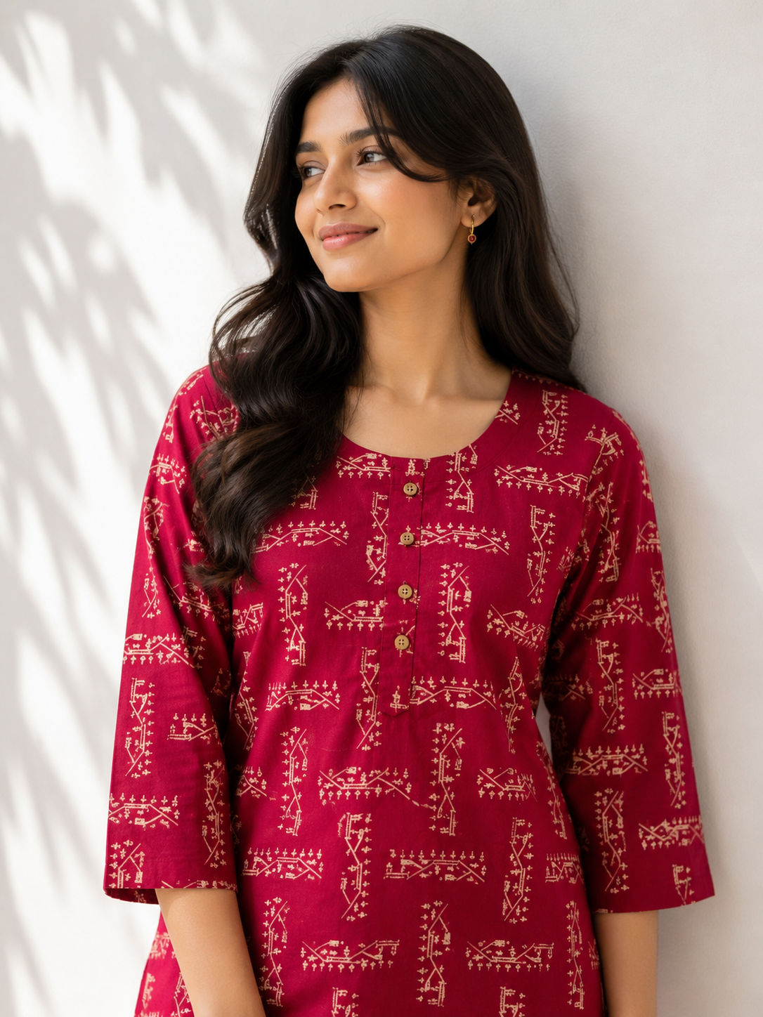 KURTHA SET MAROON